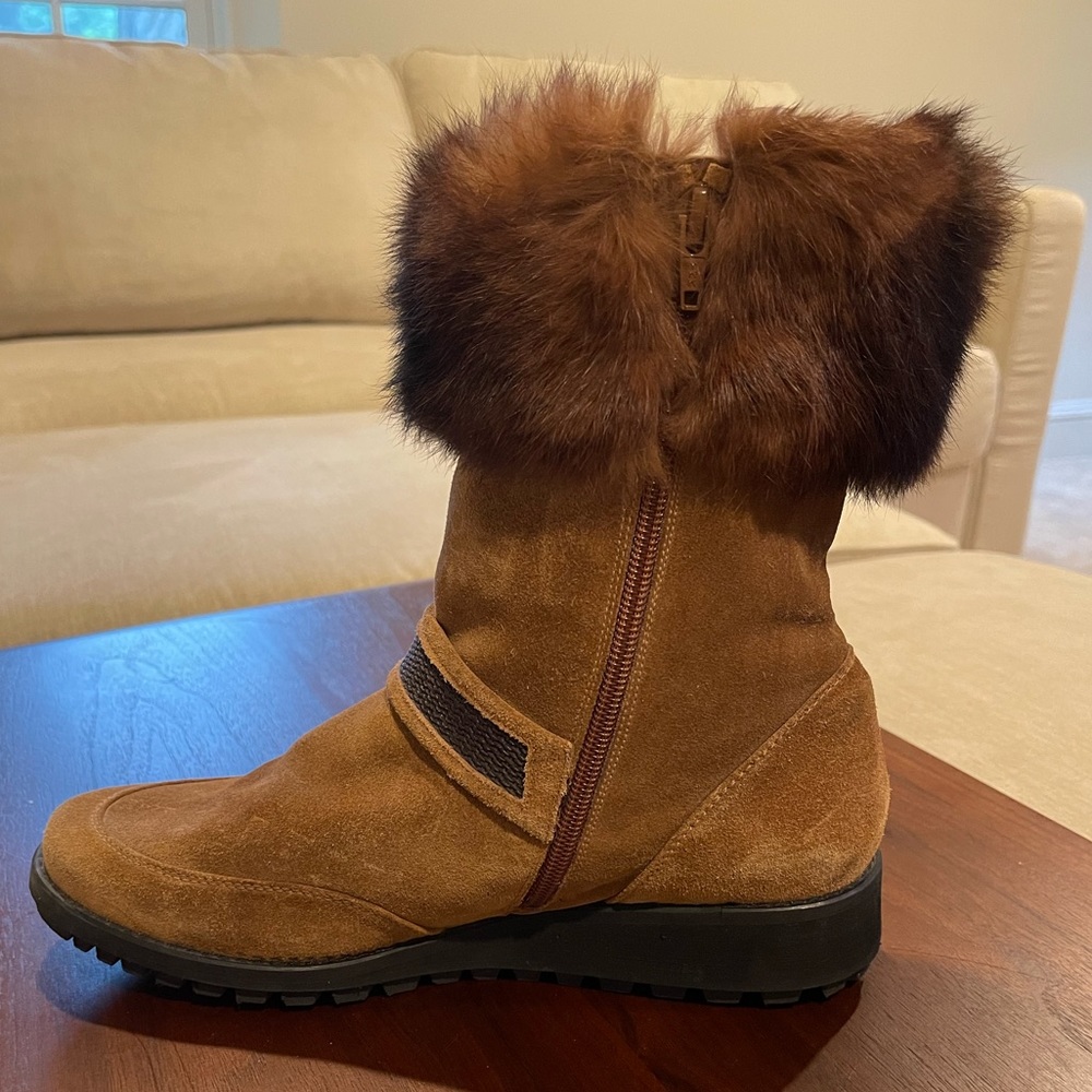 Stuart Weitzman Fur Boot 9 - Picture 4 of 16